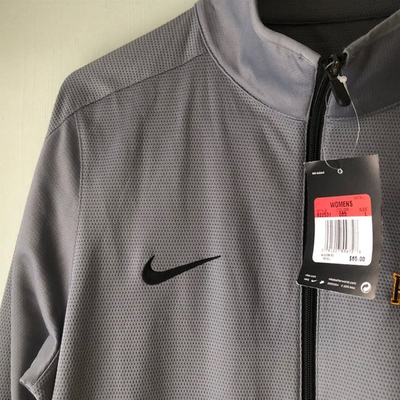 Nike Dri Fit Jacket Women's Large Gray Hounds Logo NEW - Picture 3 of 7